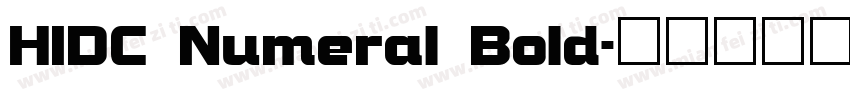 HIDC Numeral Bold字体转换